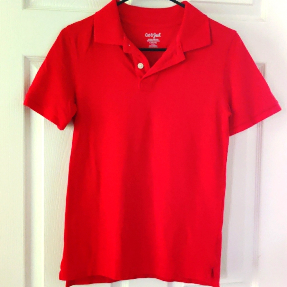 Cat & Jack L (12/14) red polo